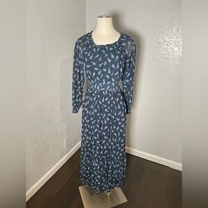 Knox Rose Navy Floral Long Sleeve Dress